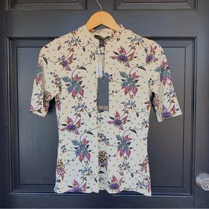 Truth Republic Viscose Quarter Sleeve Turtleneck Blouse